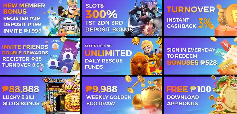 PH8899 bonuses and promotions