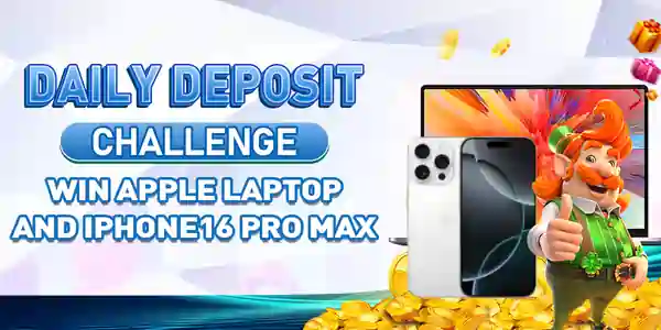 DAILY DEPOSIT CHALLENGE WIN APPLE LAPTOP AND IPHONE 16 PRO MAX