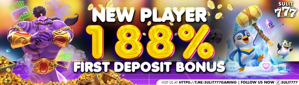 NEW PLAYER FIRST DEPOSIT BONUS 188%